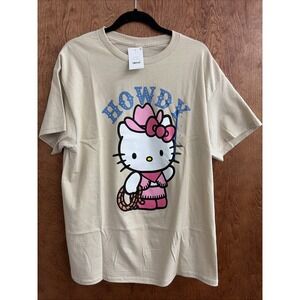 Hello Kitty Cowgirl Howdy T-Shirt Size L - Sanrio